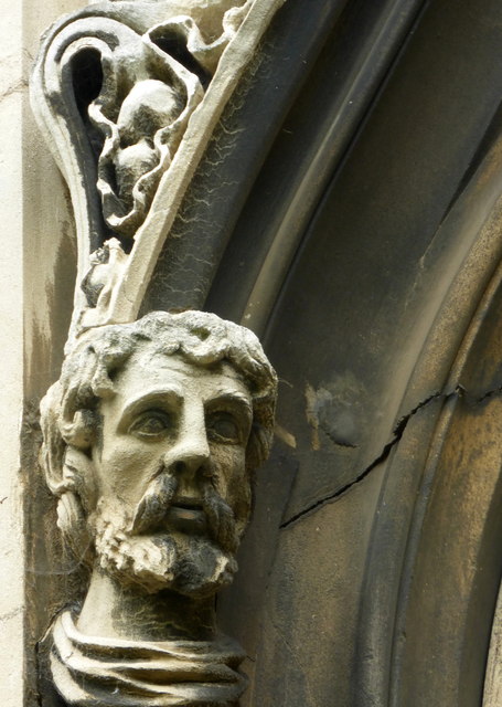 Detail on the west door of St. George's church, Margate