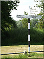 TG1413 : Roadsign on Ringland Road by Geographer