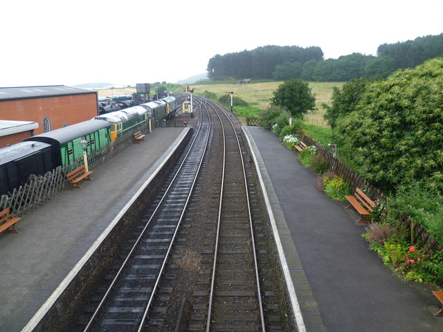 View from the footbridge at Weybourne station