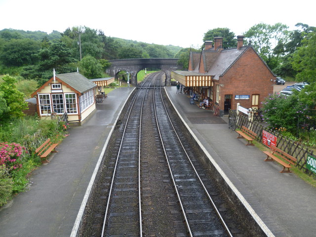 View from the footbridge at Weybourne station