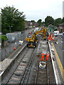 Renewing the track at Chartham station