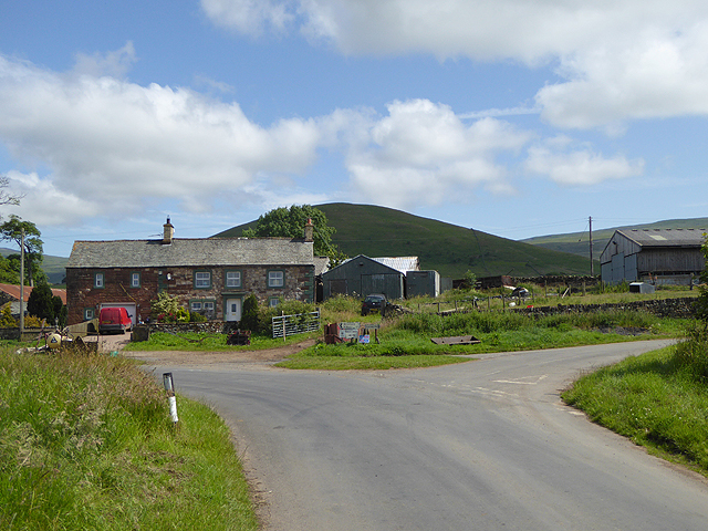 Road junction at the western end of Knock village