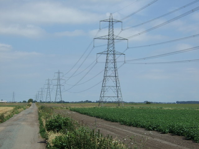 Line of pylons © JThomas :: Geograph Britain and Ireland