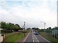 The A24 (Newcastle Road) approaching the village of Clough from the north