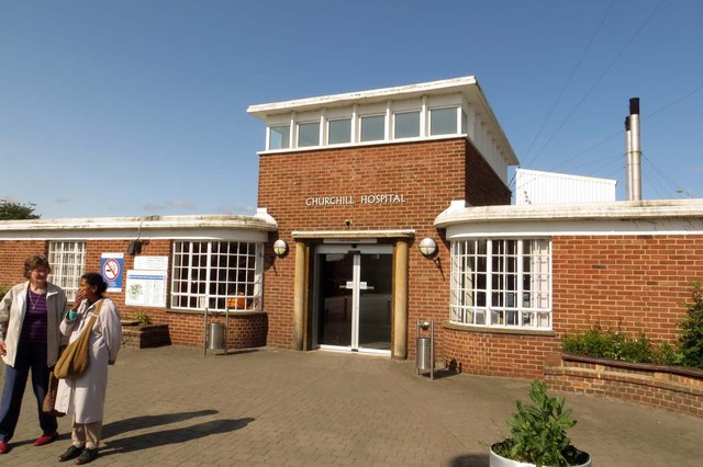 The former main entrance to the Churchill Hospital