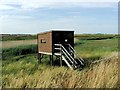 TR0367 : Bird hide, Swale Nature Reserve by Chris Whippet
