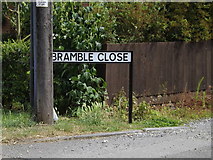 TM2972 : Bramble Close sign by Geographer