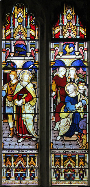 All Saints, Little Bradley - Stained glass window