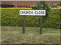 TM2472 : Church Close sign by Geographer