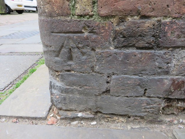 Bench mark in Leading Post Street, Scarborough