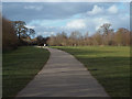 North on the inviting path through Lavender Hall Park, Balsall Common