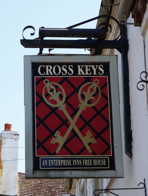 Cross Keys (2) - sign, Ombersley, Worcs © P L Chadwick :: Geograph ...