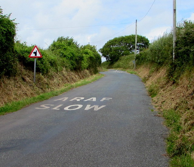 ARAF/SLOW On The Road North Of Stackpole... © Jaggery :: Geograph ...