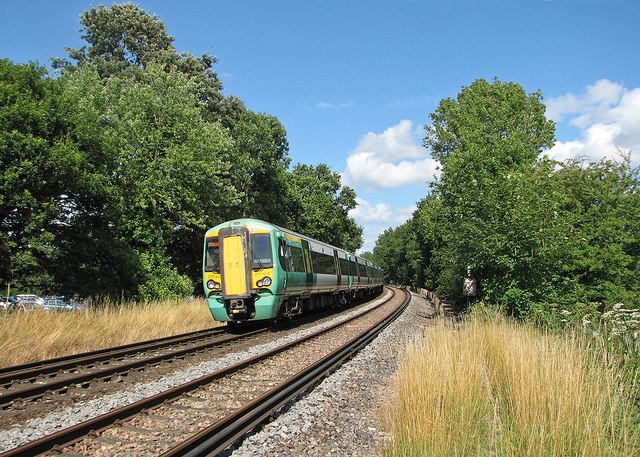 Victoria train approaching Horsham