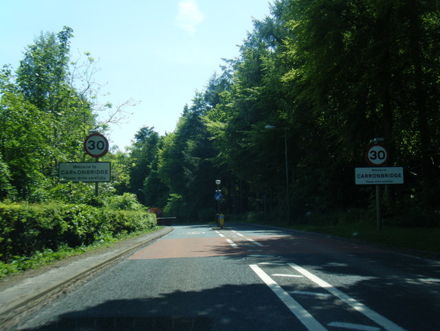 A76 at Carronbridge village boundary