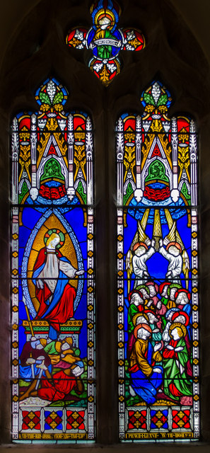 Stained glass window, St Mary's church, Hartpury