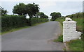 Entrance to Windmill Hill caravan and camping site south of Pembroke