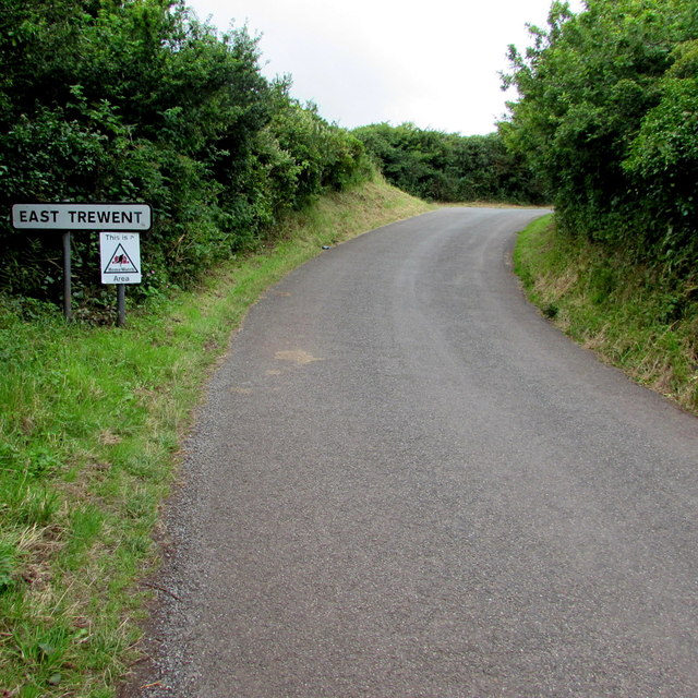 Eastern boundary of East Trewent