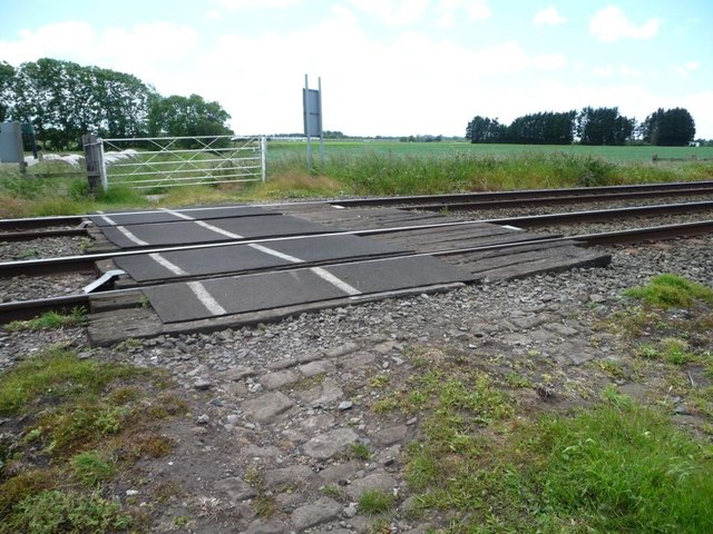 Level crossing, south-east of Langley Farm