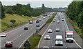 View south along the M6 motorway