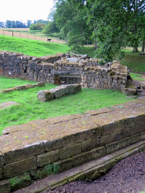 Remains of Chesters Roman Bridge © Andrew Curtis :: Geograph Britain ...