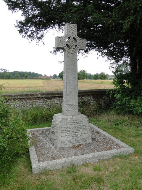 Gunthorpe War Memorial In The Churchyard © Adrian S Pye Geograph