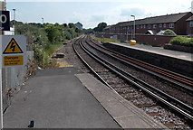 SY6990 : Railway east from Dorchester South railway station by Jaggery
