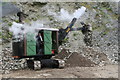 NY3224 : Steam excavator (navvy) - emptying the bucket by Chris Allen