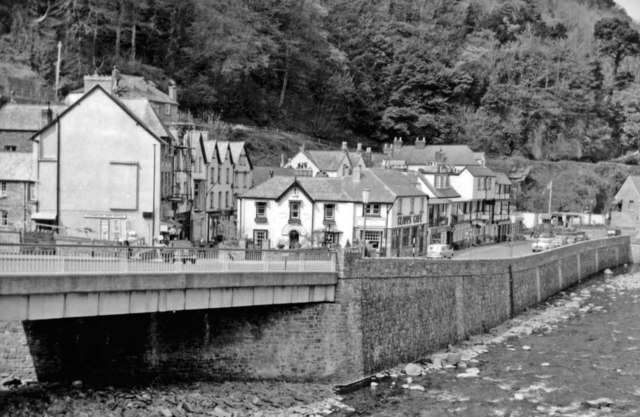 Lynmouth, 1960: NW from by Lynford bridge