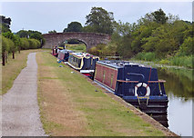 SK4931 : Narrowboats moored along the Cranfleet Canal by Mat Fascione