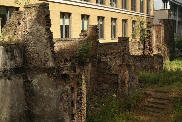 View along the ruins of the London Wall from Noble Street #3