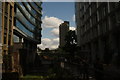 TQ3281 : View of One London Wall and one of the Barbican Towers from Noble Street by Robert Lamb