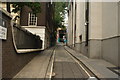 View up Laurence Pountney Lane from Upper Thames Street