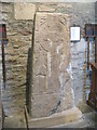 NN9224 : Celtic Cross in St Bean's Church,  Fowlis Wester by M J Richardson