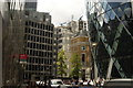 View of buildings on Undershaft from Bury Street