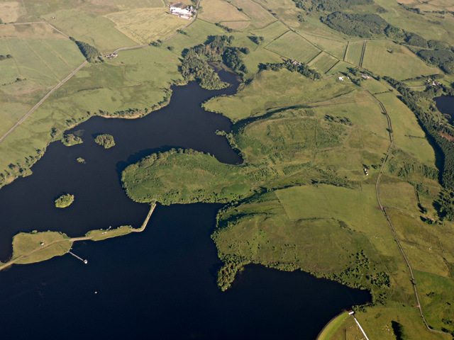 Barcraigs reservoir from the air