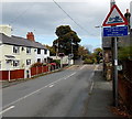 Risk of grounding warning sign, Station Road, Preesgweene