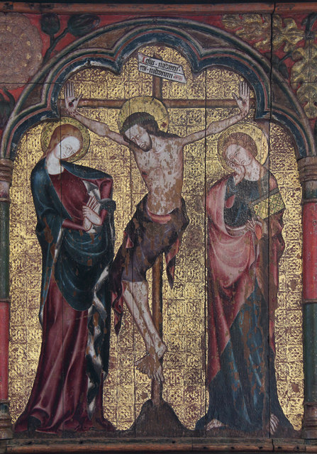 St Mary, Thornham Parva - Reredos detail