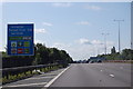 M1 approaching Leicester Forest East Services