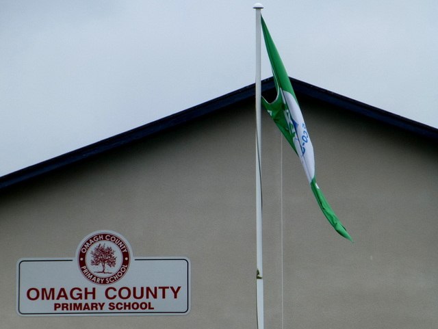 Omagh County Primary School sign