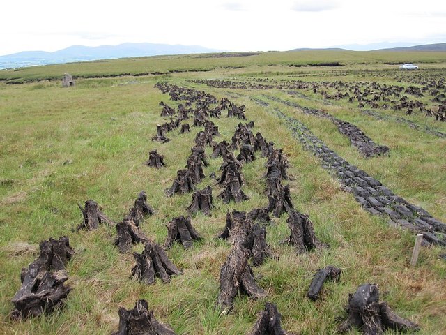 Turf Cutting © kevin higgins :: Geograph Ireland