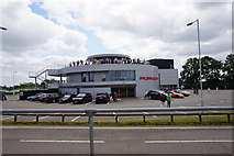 SP6741 : The Porsche Building at Hangar Straight, Silverstone by Ian S