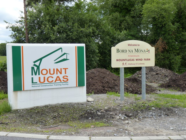 Mount Lucas Wind Farm entrance on the Pike road Drumcaw Mount Lucas