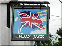 TF7023 : Union Jack pub sign by Adrian S Pye