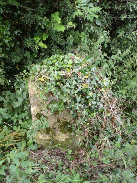 Remains of a milestone, near Odcombe