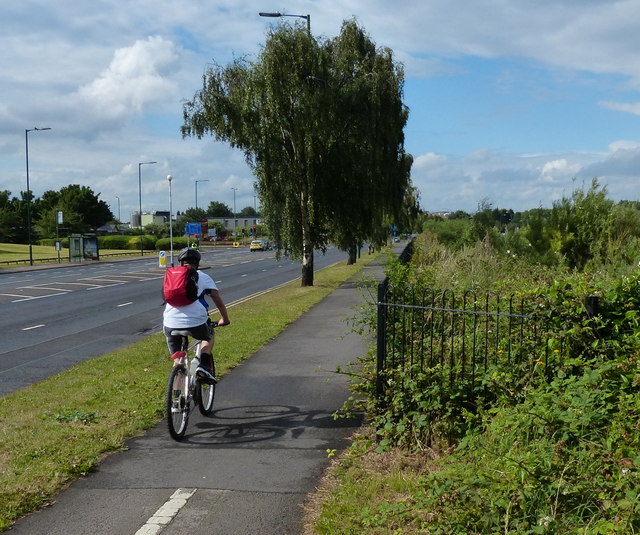 Cycling along Queens Drive