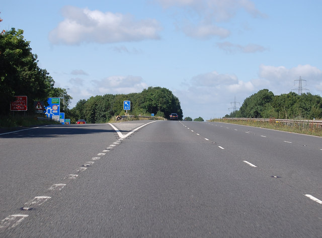 M69 Slip Road For A5 © J.hannan-briggs :: Geograph Britain And Ireland