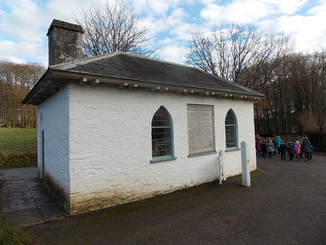 West side of a former tollhouse in St Fagans National History Museum, Cardiff