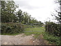 Field entrance on Hook Mill Lane