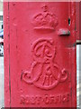 Edward VII postbox, Truro Road / Clarence Road, N22 - royal cipher